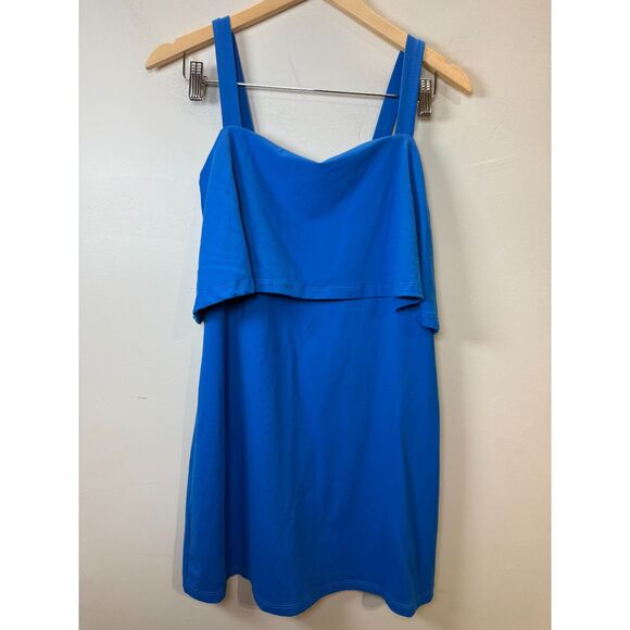 SUSANA MONACO Women's Size Small Blue Ruffle Mini Dress - Picture 1 of 6
